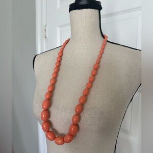 Classic Retro Coral Beaded Necklace - Women Jewelry